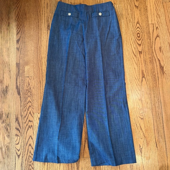 Loft Denim & Tweed Suit Set Lady Jacket M & Pants 8 EUC - Picture 5 of 8